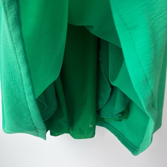 ✅ SALE NWOT TCEC Green Halter Neck Pleated Mini Dress with Pockets - Picture 4 of 10